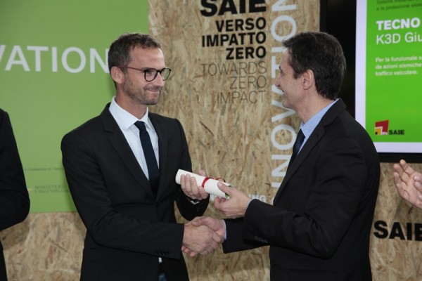 Tecno K Giunti Seismic Joint Covers Premiazione SAIE INNOVATION 2016
